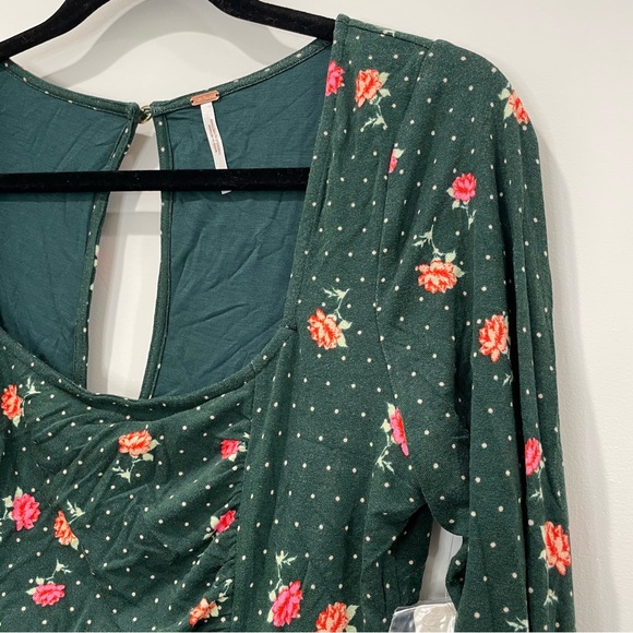 NWT Free People Green Celia Mini Dress - Picture 6 of 14